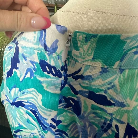 Lilly Pulitzer Ashlyn Shift Dress Tropical Turquoise Elephant Appeal - Picture 9 of 9